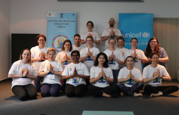 Yoga session at UNICEF on 4 June 2025- celebrating the 11th International Day of Yoga